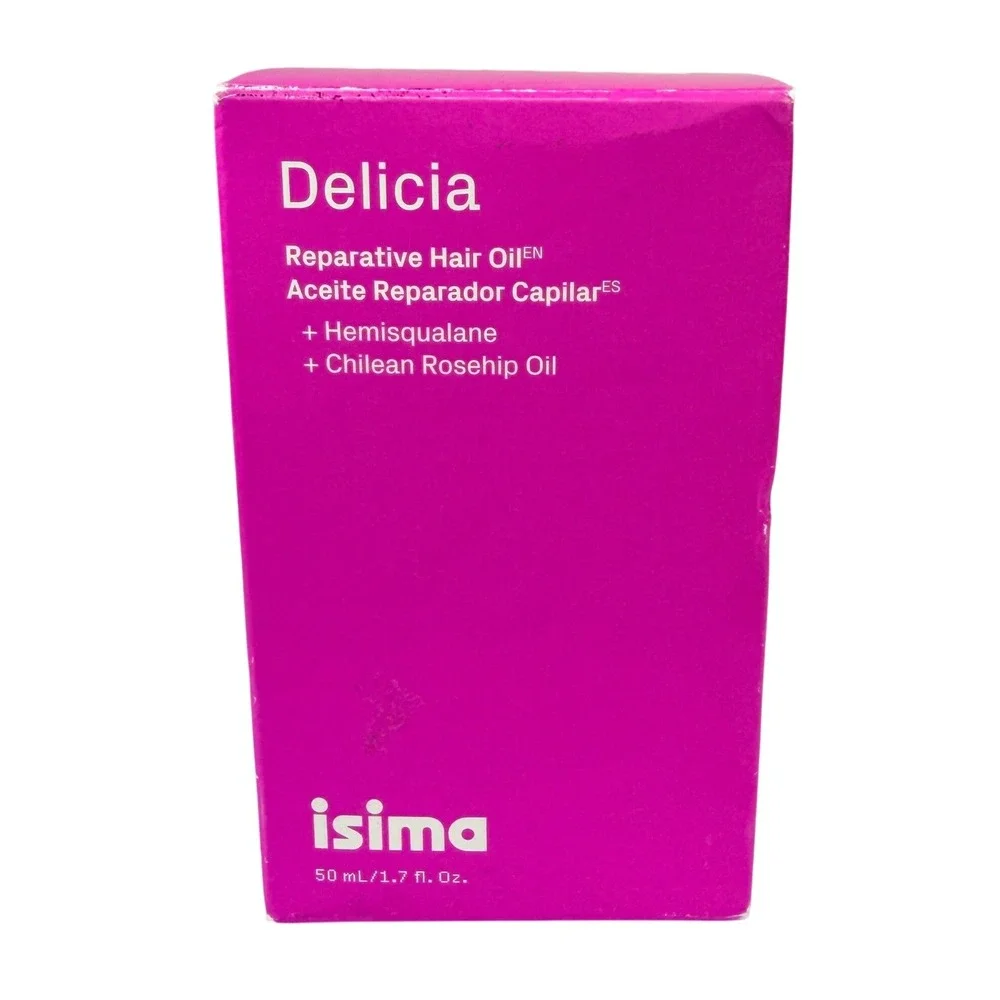 Isima Delicia Reparative Hair Oil 1.7 fl oz Hemisqualane Chilean Rosehip Oil NEW